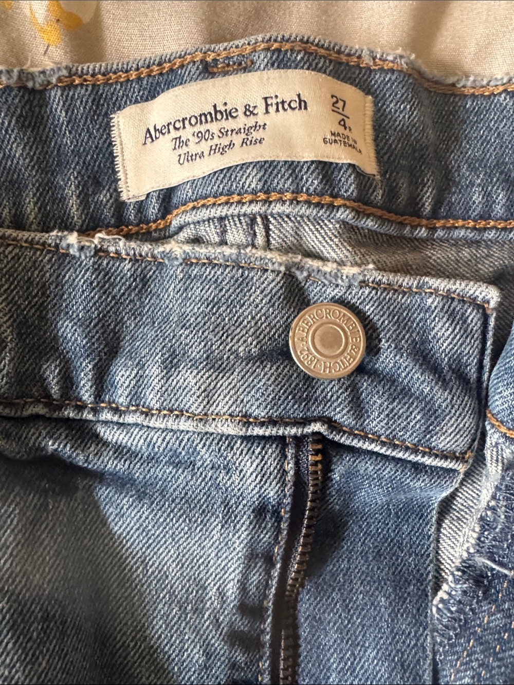 Abercrombie & Fitch Light Blue High-Rise Straight Jeans
